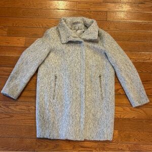 NEW Wool H&M Long Jacket Winter Coat Ski Snow Outdoor Women's Size 10 Gray